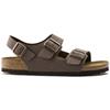 Birkenstock Milano Birko-Flor Nubuck - Mocca